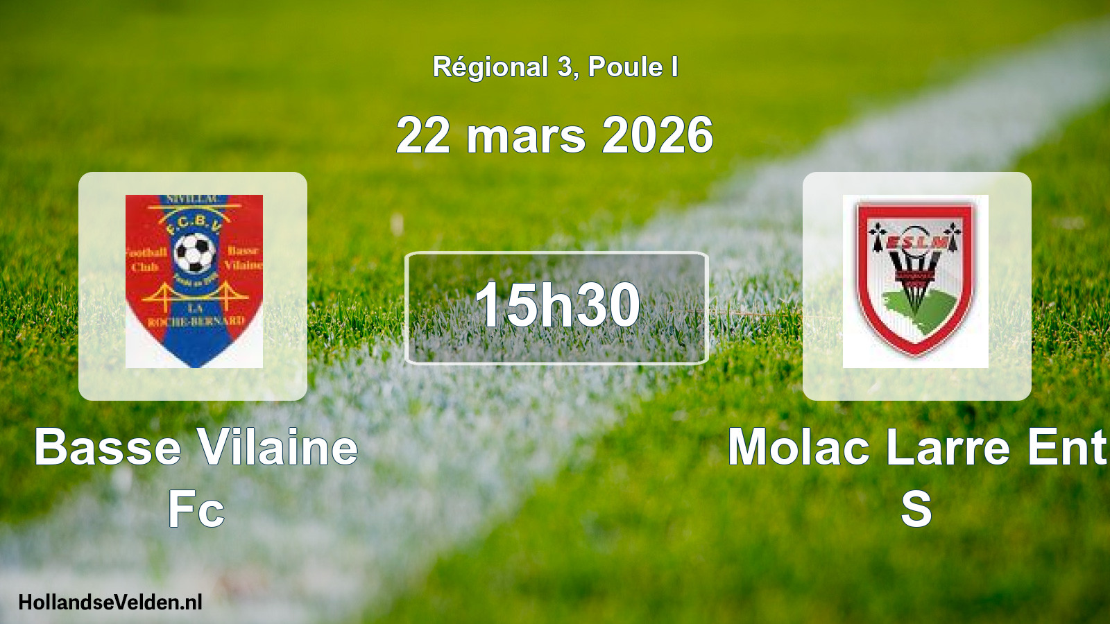 Scheduled Match: Basse Vilaine Fc - Molac Larre Ent S (22 March 2026)