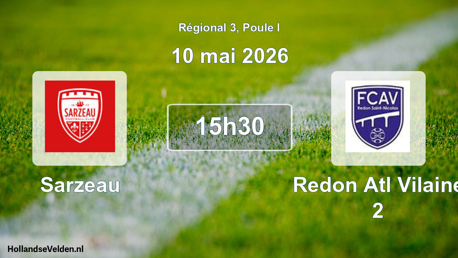 Scheduled Match: Sarzeau - Redon Atl Vilaine 2 (10 May 2026)