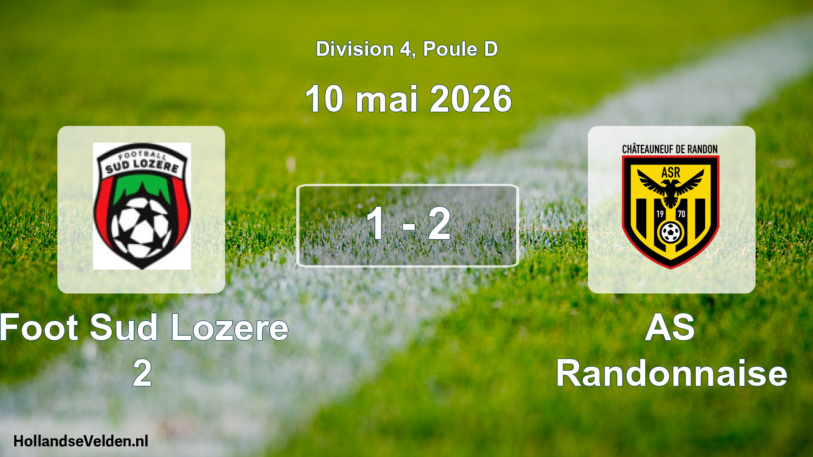 Match joué: Foot Sud Lozere 2 - AS Randonnaise 1 - 2 (10 mai 2026)