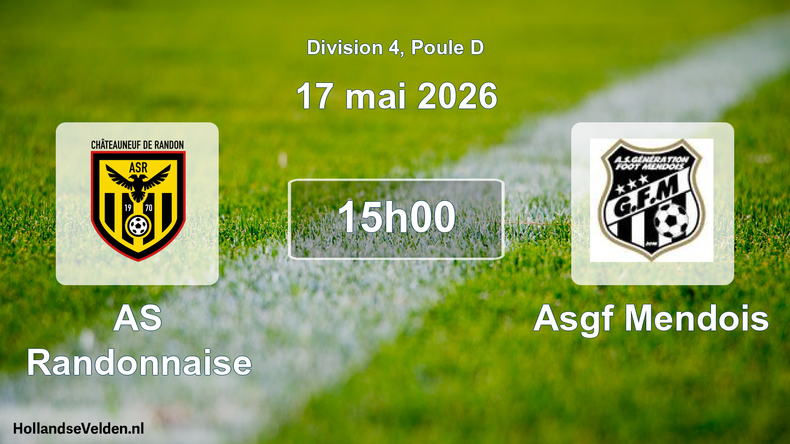 Match programmé: AS Randonnaise - Asgf Mendois (17 mai 2026)