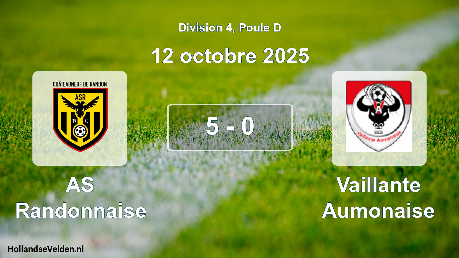 Total number of matches played: AS Randonnaise - Vaillante Aumonaise 5 - 0 (12 October 2025)
