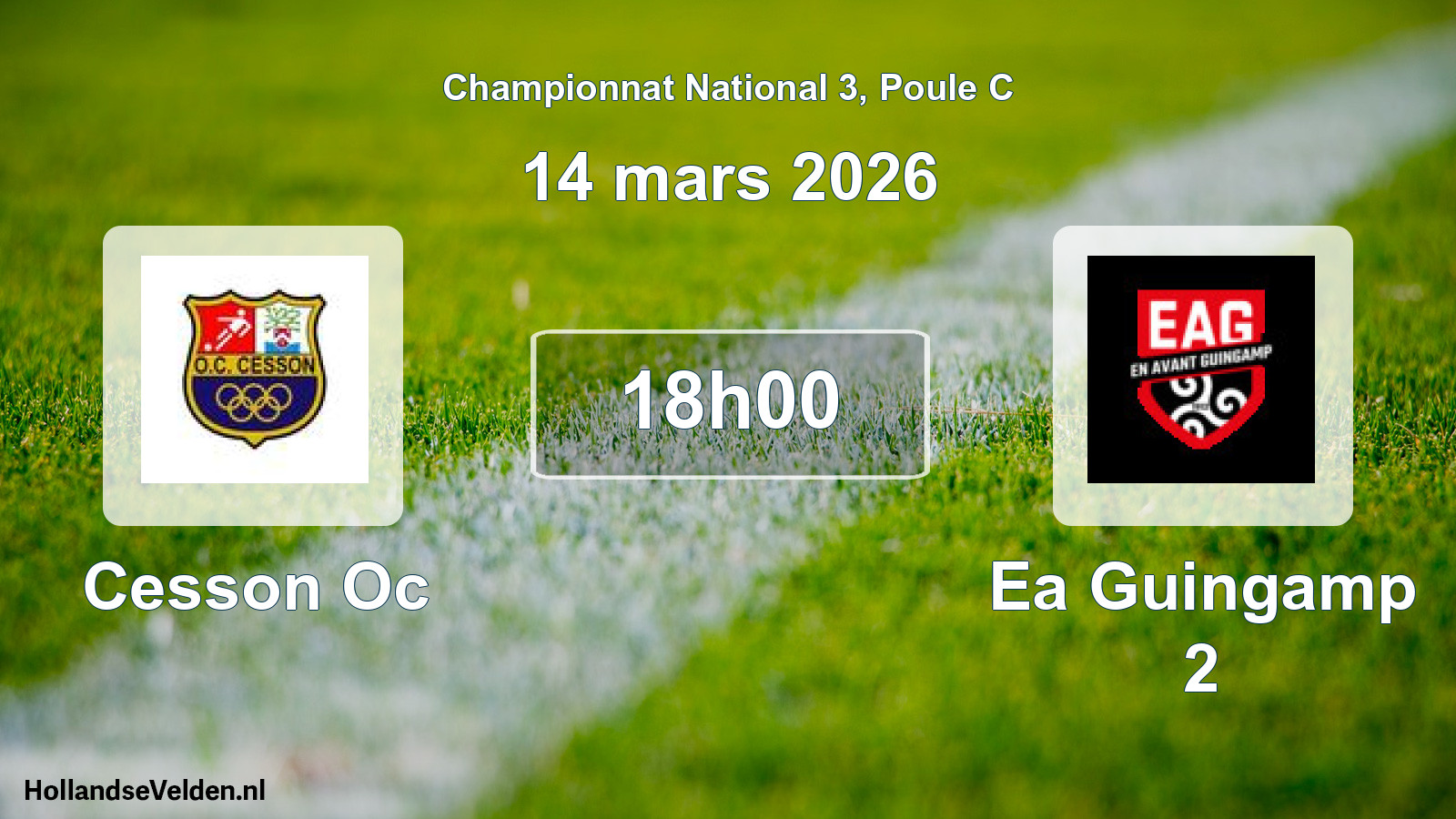 Geplande wedstrijd: Cesson Oc - Ea Guingamp 2 (14 maart 2026)