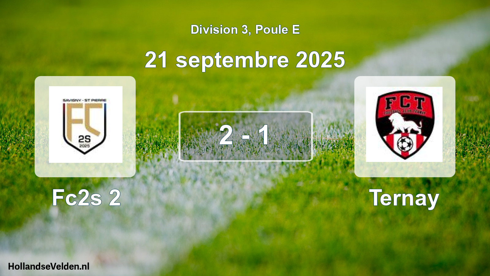 Match joué: Fc2s 2 - Ternay 2 - 1 (21 septembre 2025)