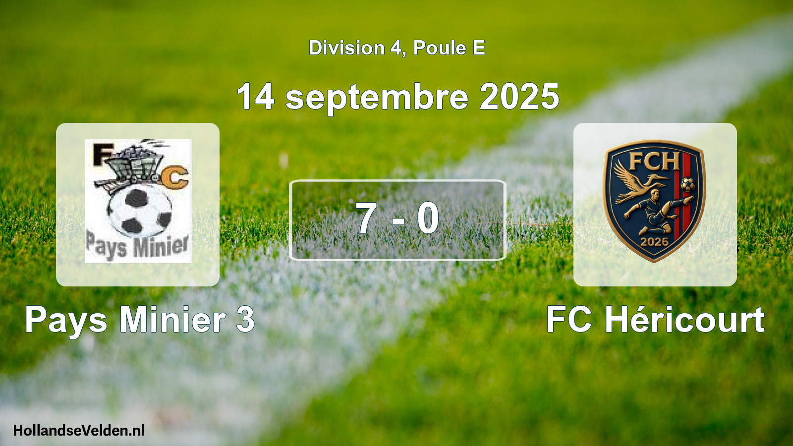 Total number of matches played: Pays Minier 3 - FC Héricourt 7 - 0 (14 September 2025)