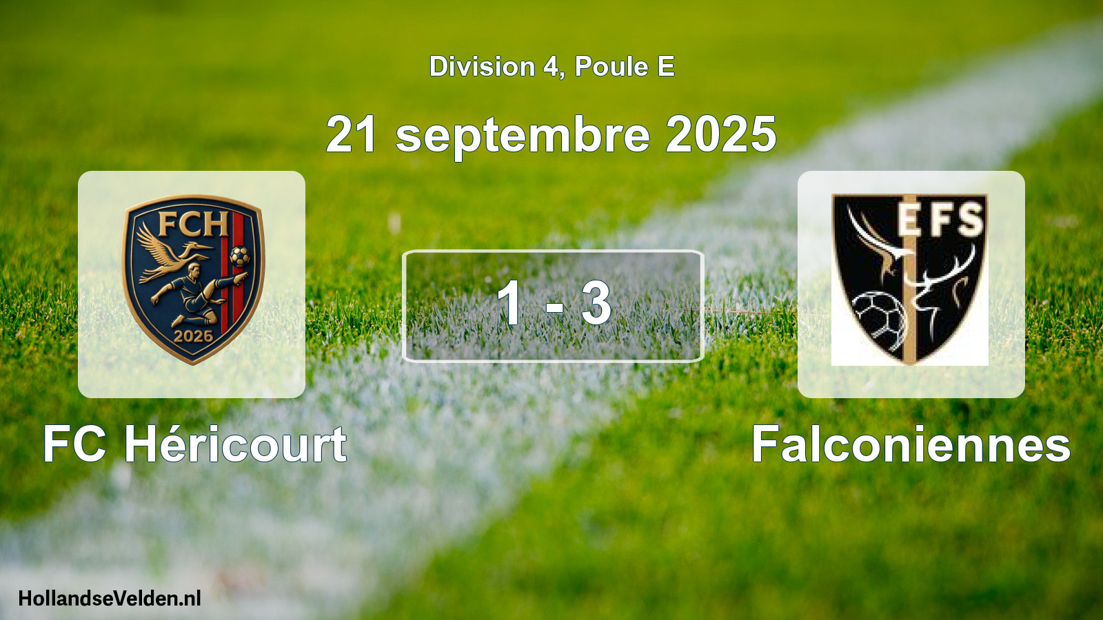 Total number of matches played: FC Héricourt - Falconiennes 1 - 3 (21 September 2025)