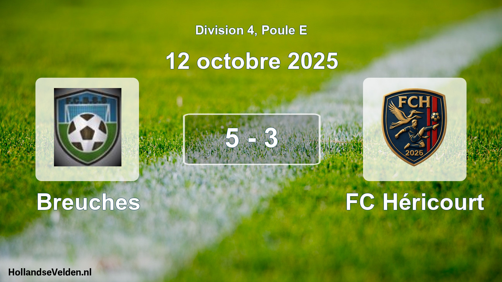 Match joué: Breuches - FC Héricourt 5 - 3 (12 octobre 2025)