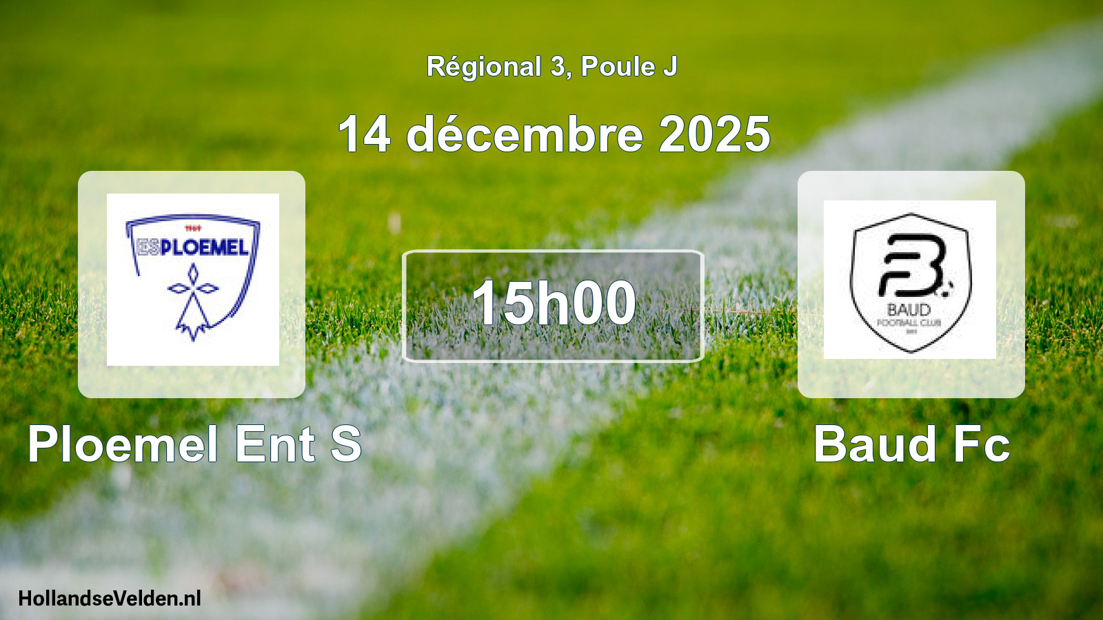 Geplande wedstrijd: Ploemel Ent S - Baud Fc (14 december 2025)