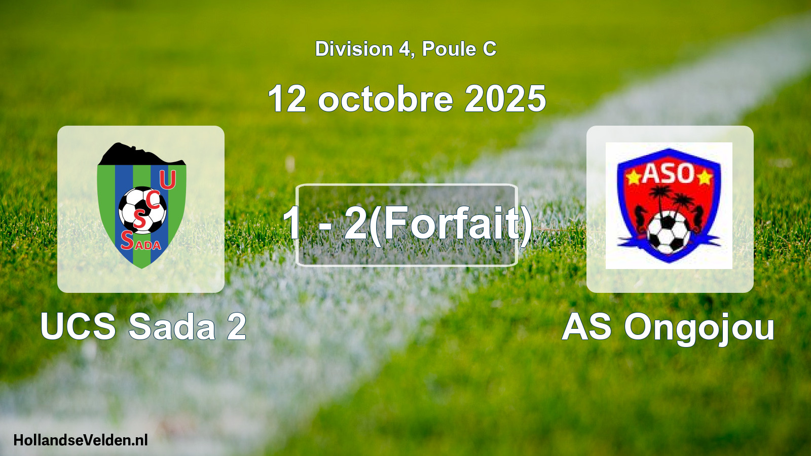 Total number of matches played: UCS Sada 2 - AS Ongojou 1 - 2(Forfait) (12 October 2025)