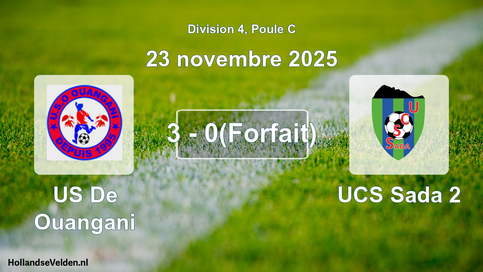 Total number of matches played: US De Ouangani - UCS Sada 2 3 - 0(Forfait) (23 November 2025)