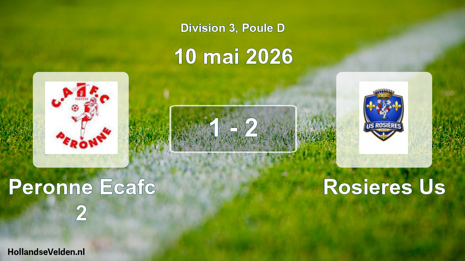 Total number of matches played: Peronne Ecafc 2 - Rosieres Us 1 - 2 (10 May 2026)