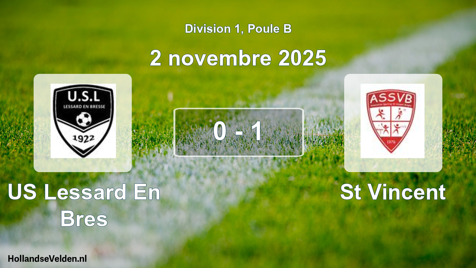 Match joué: US Lessard En Bres - AS Saint-Vincent-Bragny 0 - 1 (2 novembre 2025)
