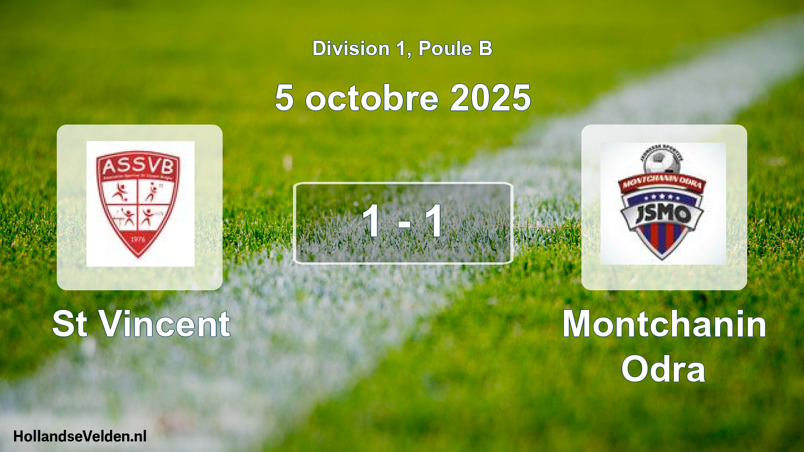 Match joué: AS Saint-Vincent-Bragny - Montchanin Odra 1 - 1 (5 octobre 2025)
