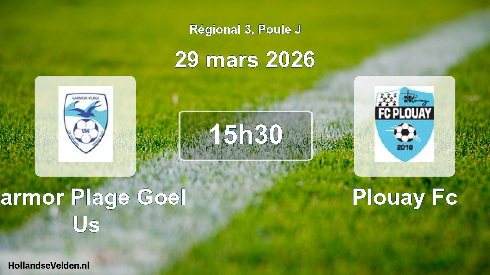 Scheduled Match: Larmor Plage Goel Us - Plouay Fc (29 March 2026)