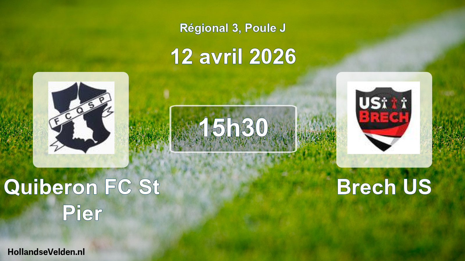 Geplande wedstrijd: Quiberon FC St Pier - Brech US (12 april 2026)