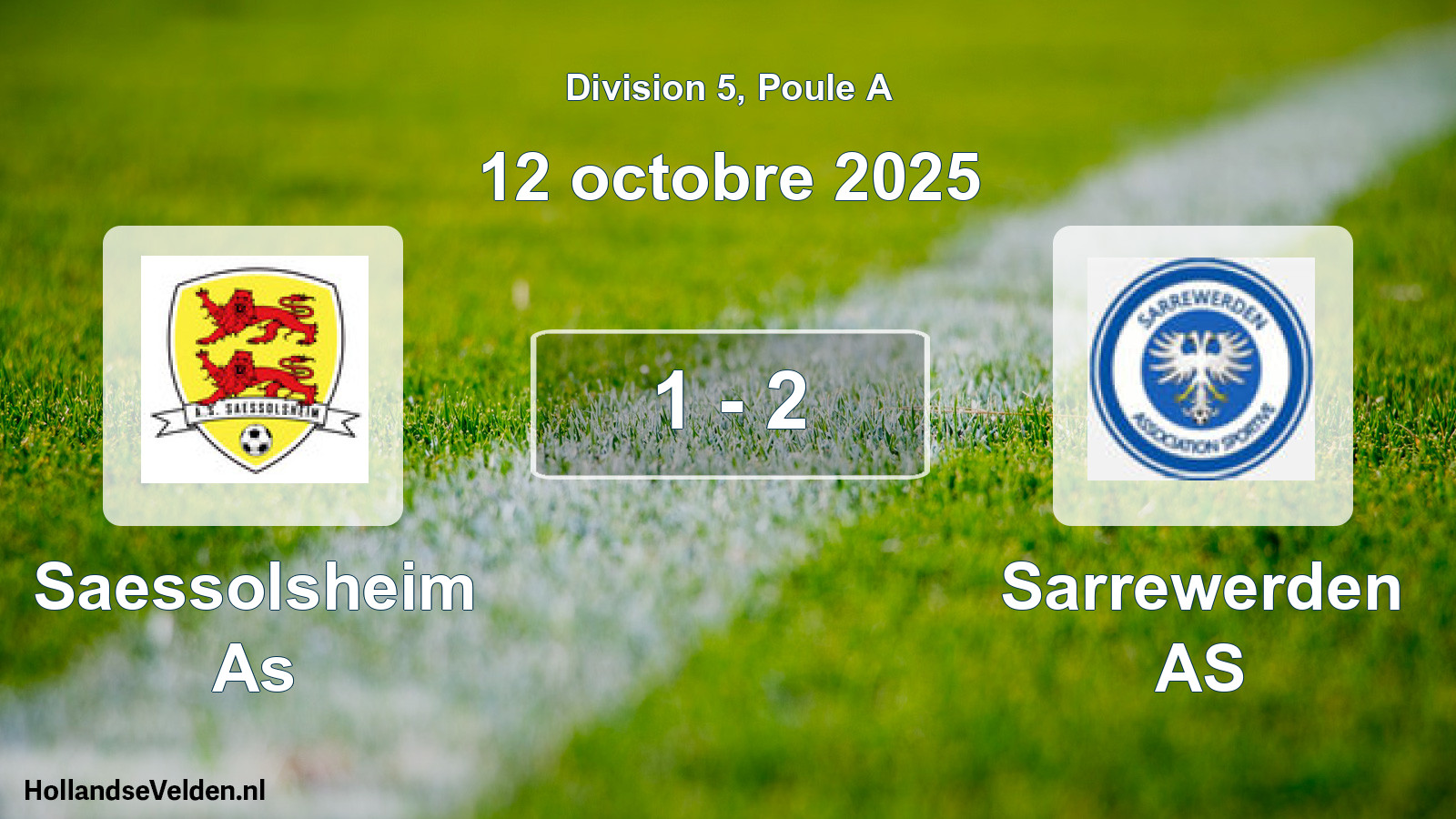 Total number of matches played: Saessolsheim As - Sarrewerden AS 1 - 2 (12 October 2025)