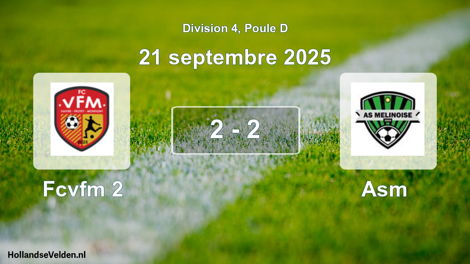 Match joué: Fcvfm 2 - Asm 2 - 2 (21 septembre 2025)