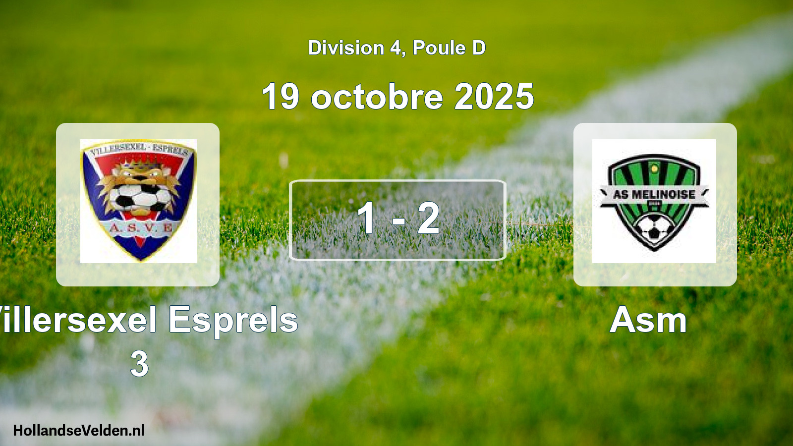Match joué: Villersexel Esprels 3 - Asm 1 - 2 (19 octobre 2025)