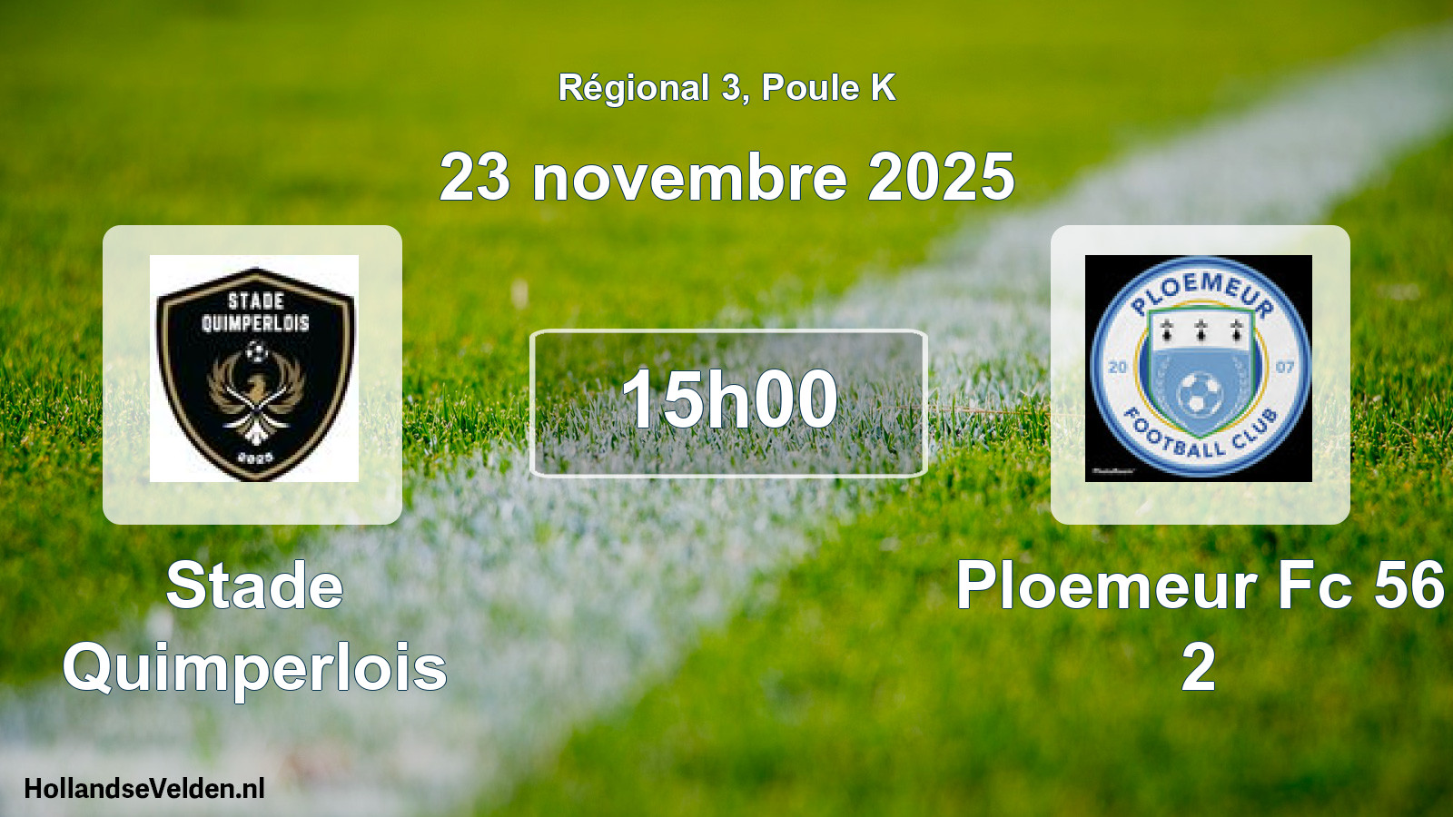 Geplande wedstrijd: Stade Quimperlois - Ploemeur Fc 56 2 (23 novembre 2025)