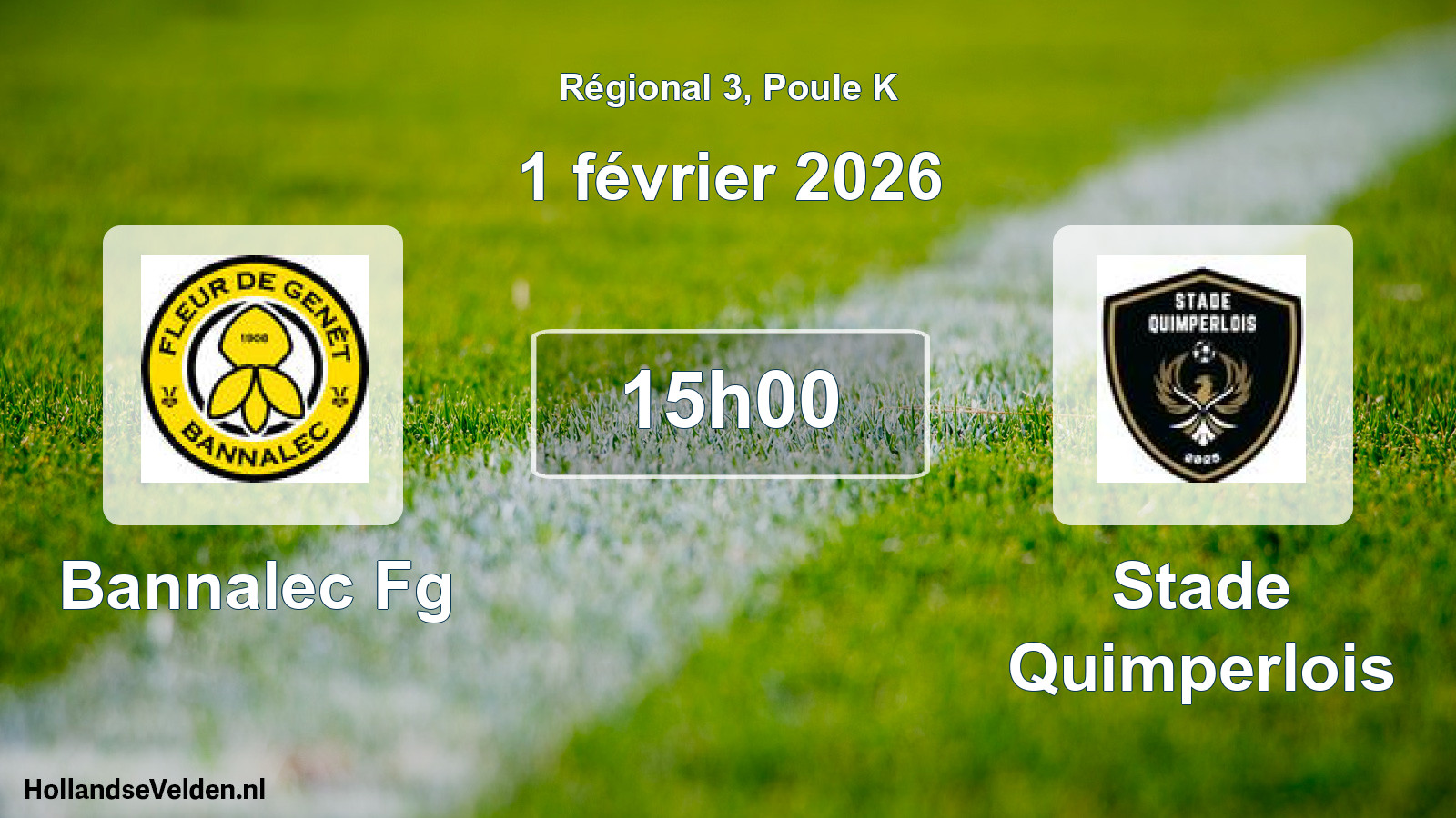 Geplande wedstrijd: Bannalec Fg - Stade Quimperlois (1 februari 2026)