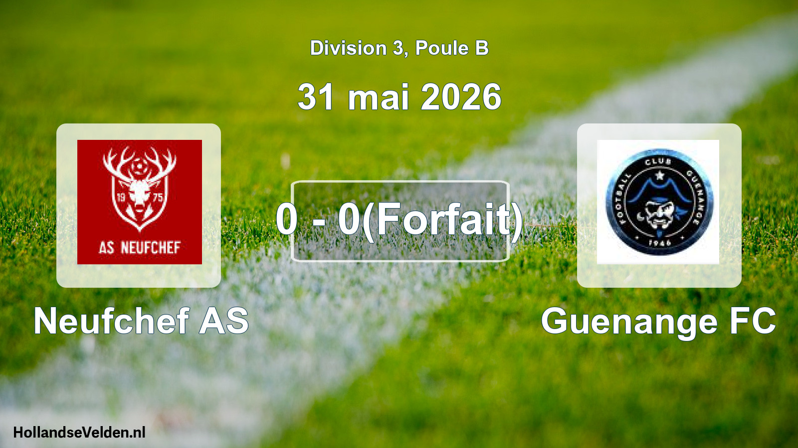 Match joué: Neufchef AS - Guenange FC 0 - 0(Forfait) (31 mai 2026)