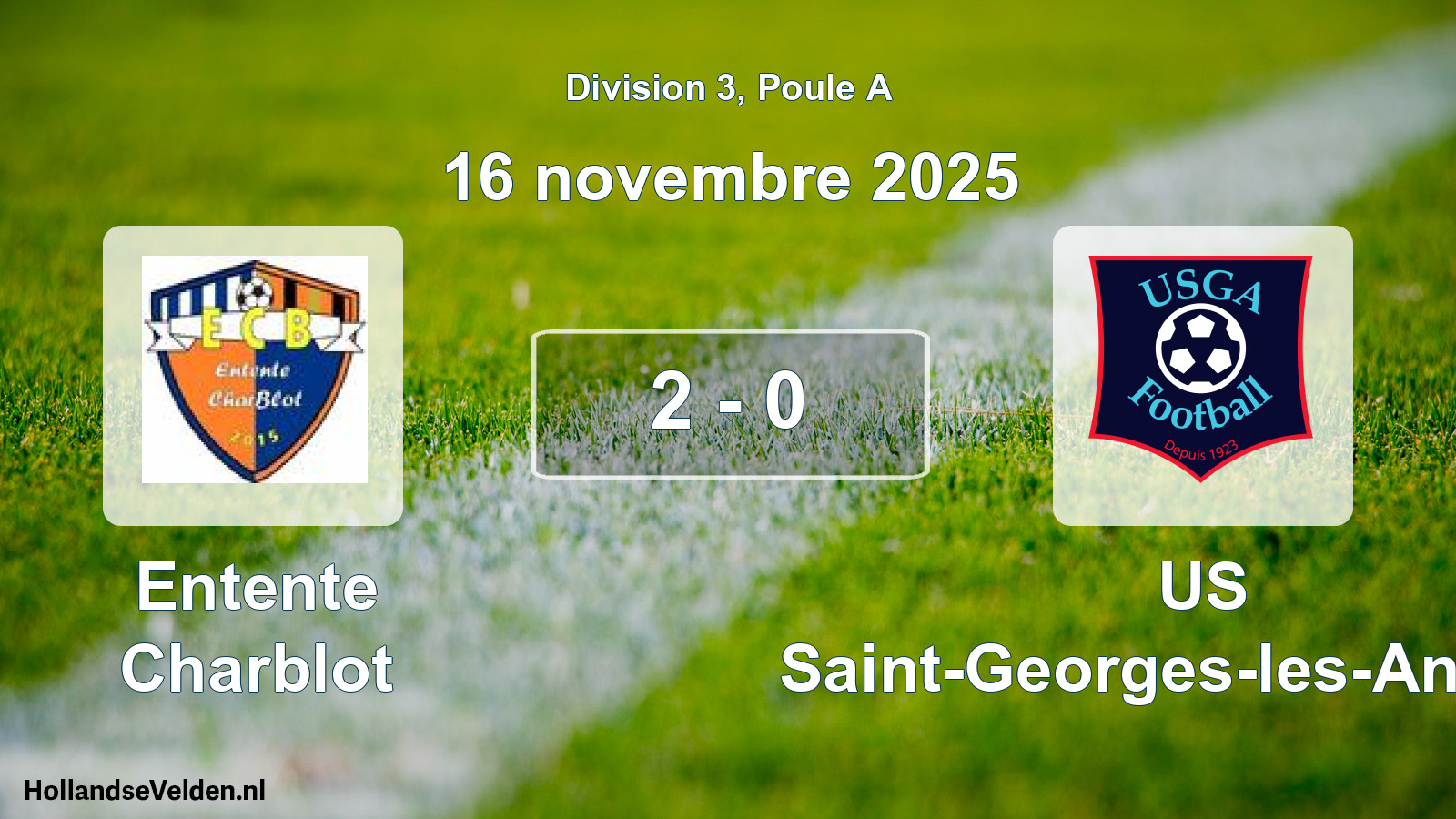 Match joué: Entente Charblot - US Saint-Georges-les-Ancizes 2 - 0 (16 novembre 2025)