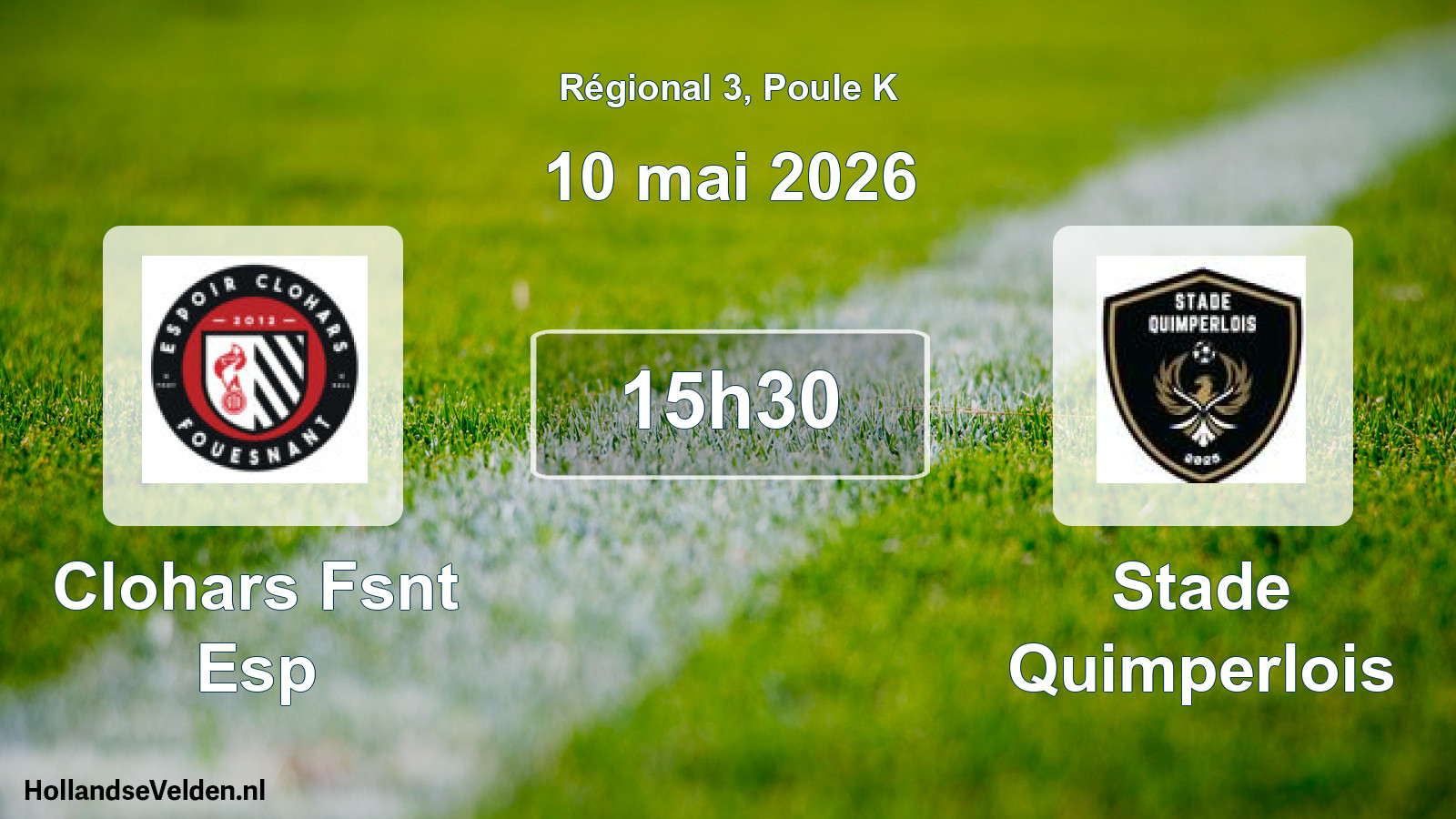 Geplande wedstrijd: Clohars Fsnt Esp - Stade Quimperlois (10 mei 2026)