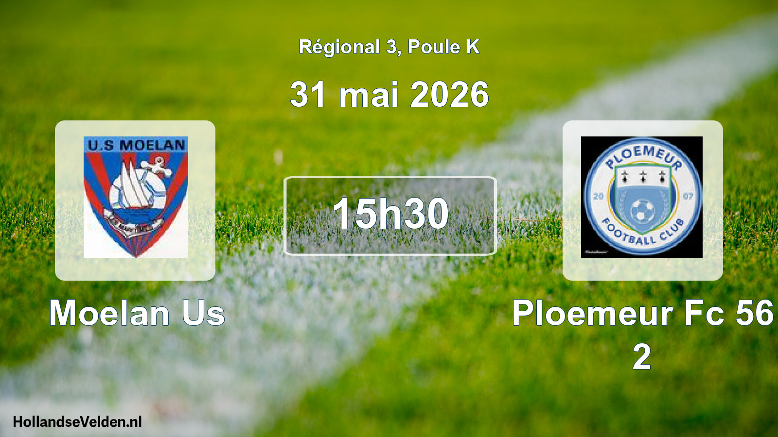 Geplande wedstrijd: Moelan Us - Ploemeur Fc 56 2 (31 mai 2026)