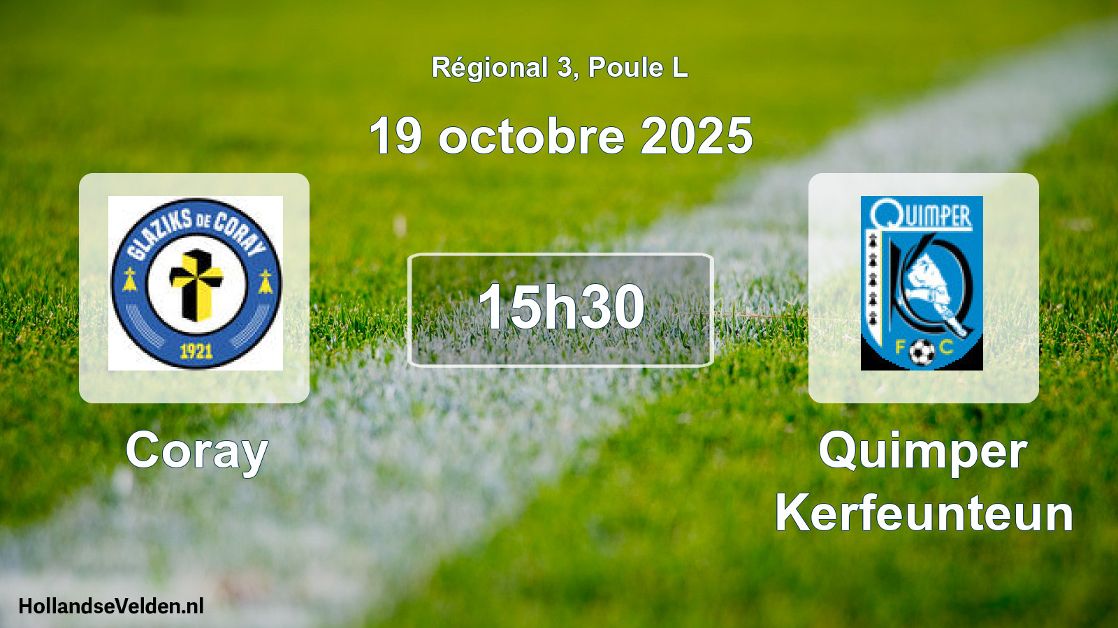 Geplande wedstrijd: Coray - Quimper Kerfeunteun (19 octobre 2025)