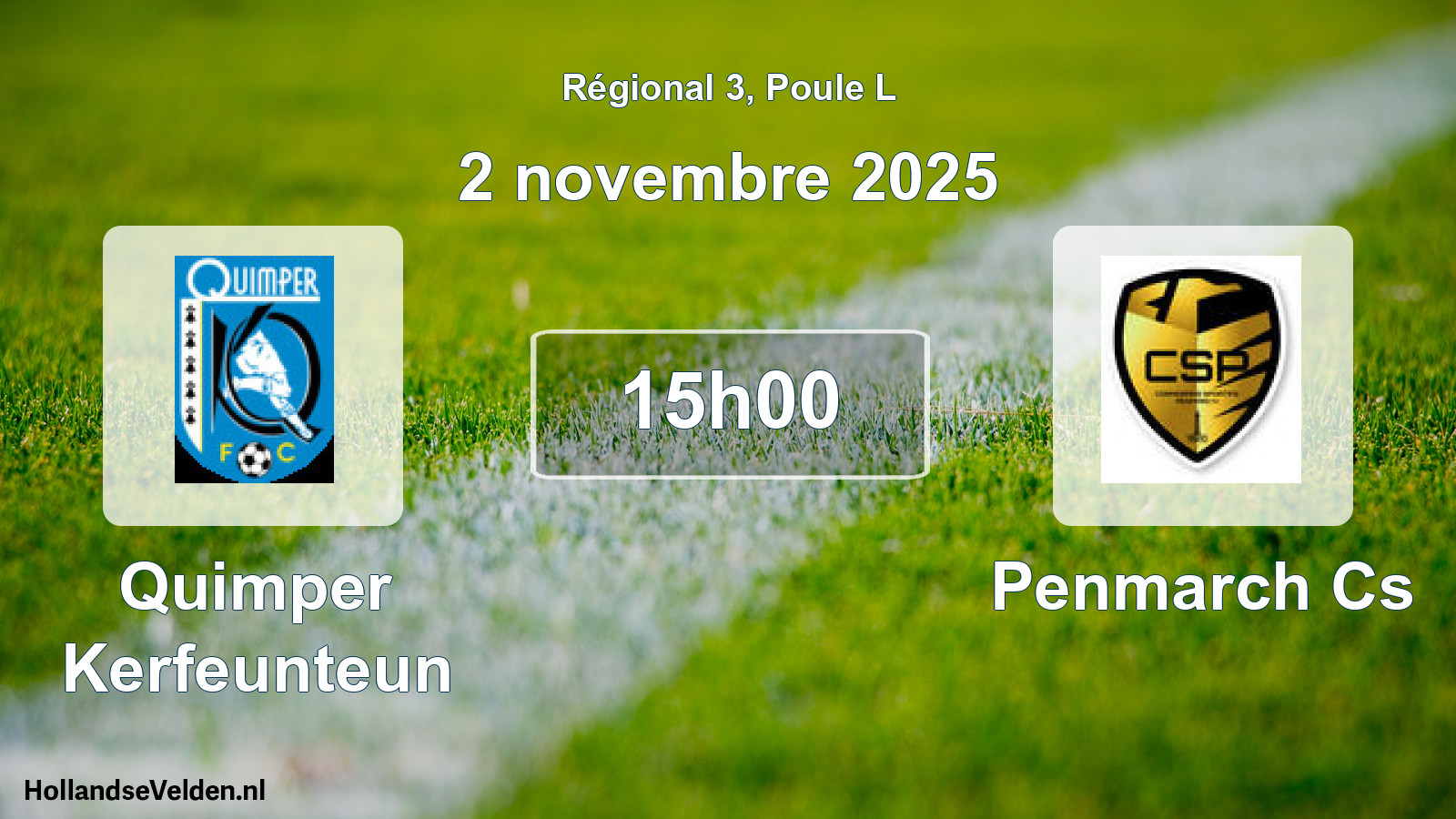 Geplande wedstrijd: Quimper Kerfeunteun - Penmarch Cs (2 november 2025)