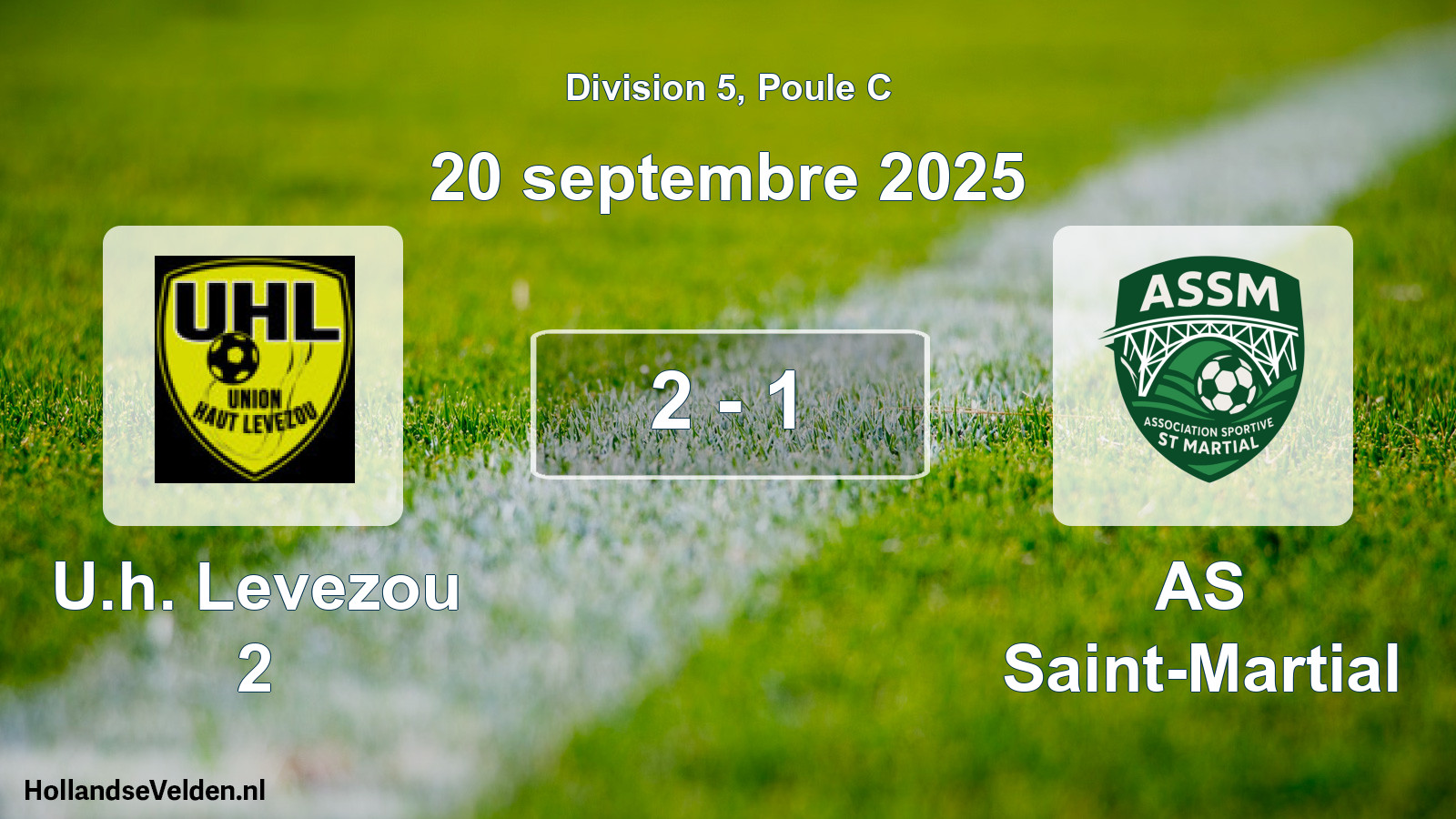 Match joué: U.h. Levezou 2 - AS Saint-Martial 2 - 1 (20 septembre 2025)