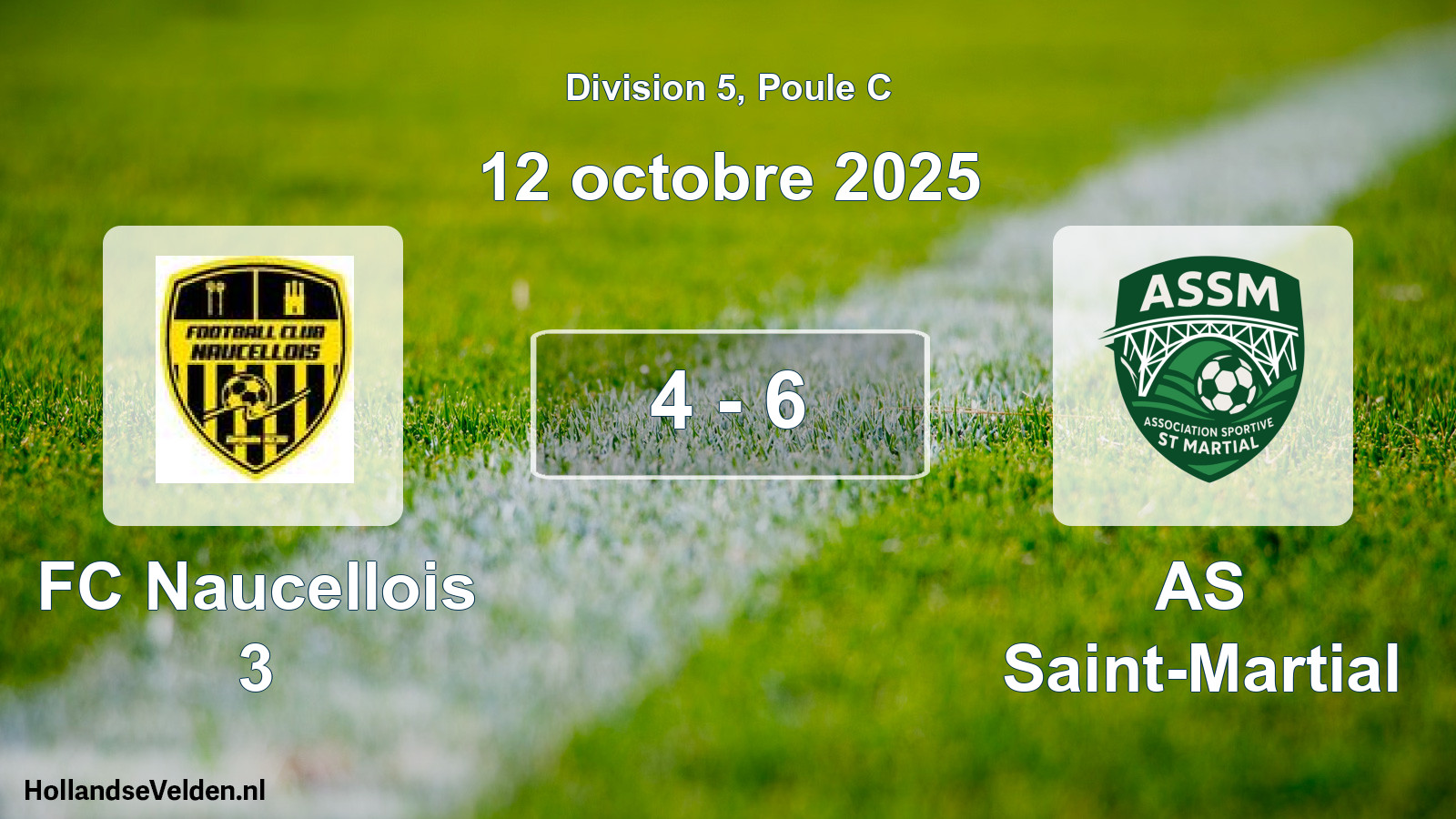 Match joué: FC Naucellois 3 - AS Saint-Martial 4 - 6 (12 octobre 2025)