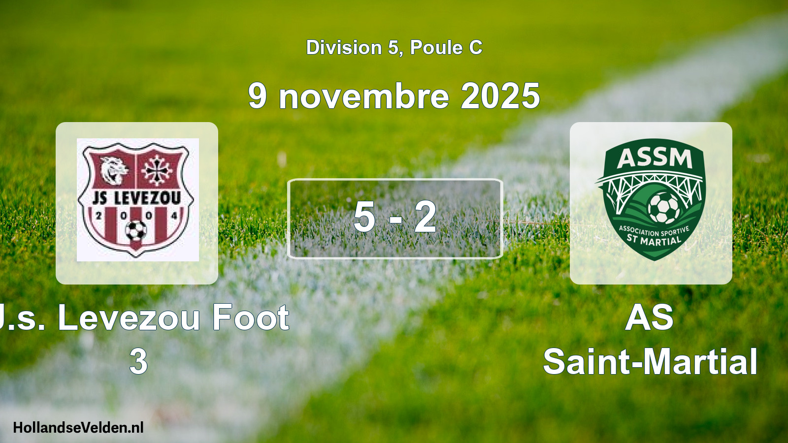 Match joué: J.s. Levezou Foot 3 - AS Saint-Martial 5 - 2 (9 novembre 2025)