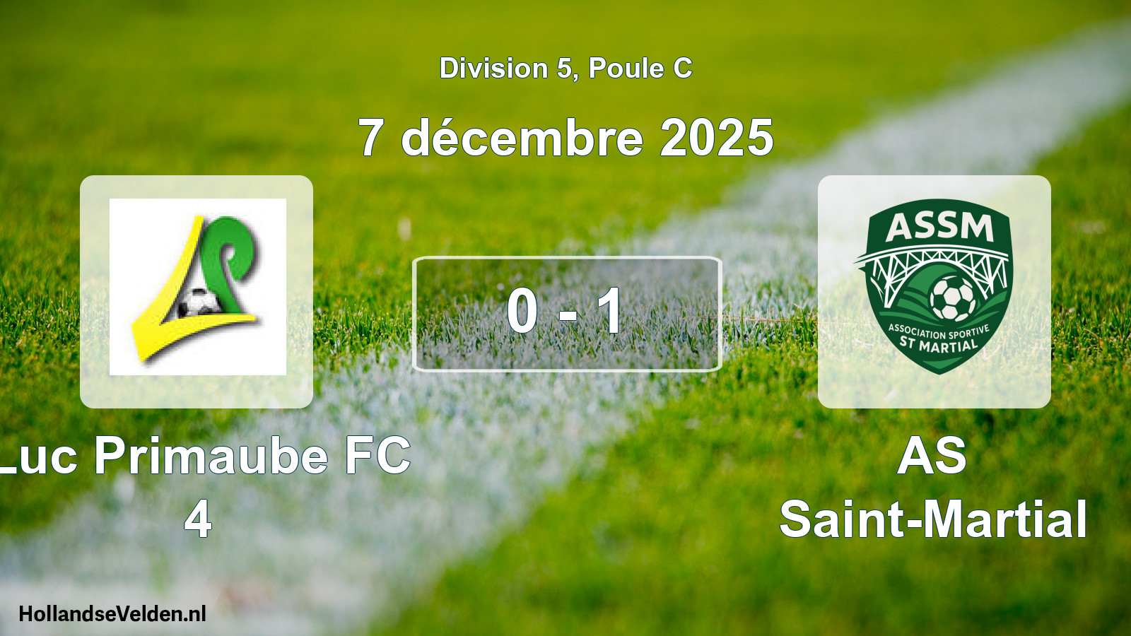 Match joué: Luc Primaube FC 4 - AS Saint-Martial 0 - 1 (7 décembre 2025)