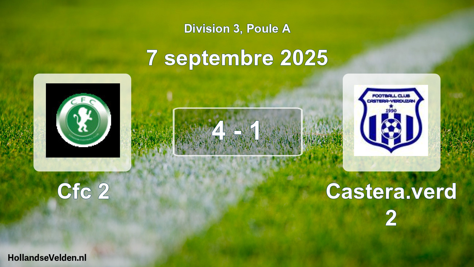 Match joué: Cfc 2 - Castera.verd 2 4 - 1 (7 septembre 2025)
