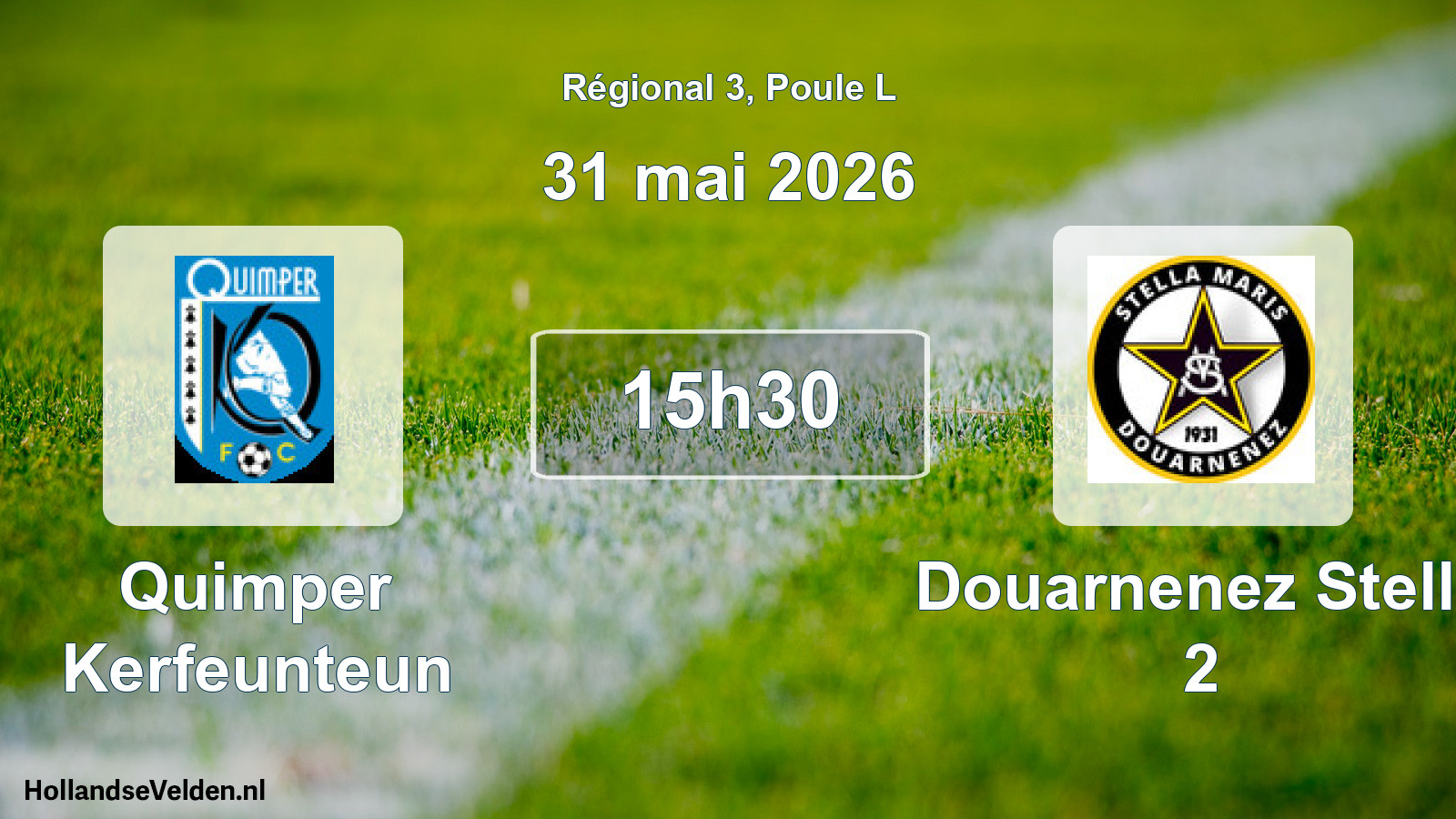 Geplande wedstrijd: Quimper Kerfeunteun - Douarnenez Stella 2 (31 mai 2026)