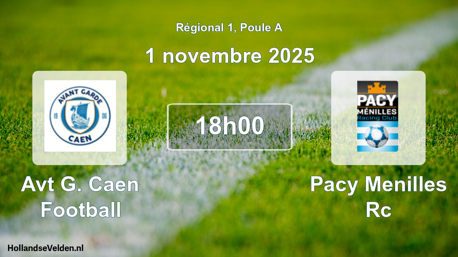 Scheduled Match: Avt G. Caen Football - Pacy Menilles Rc (1 November 2025)