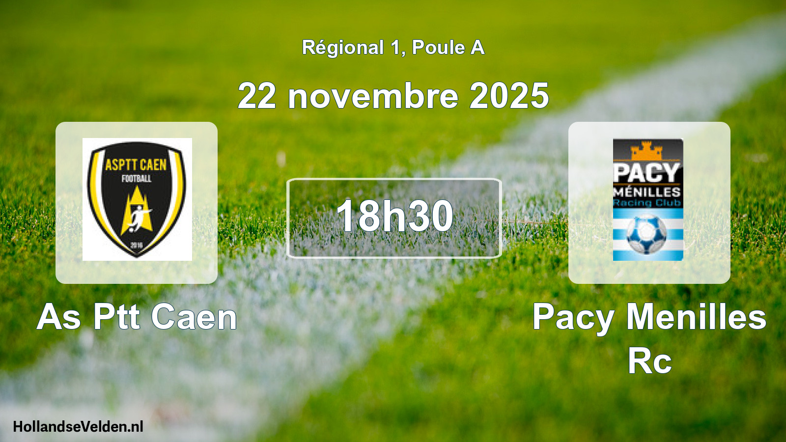 Scheduled Match: As Ptt Caen - Pacy Menilles Rc (22 November 2025)