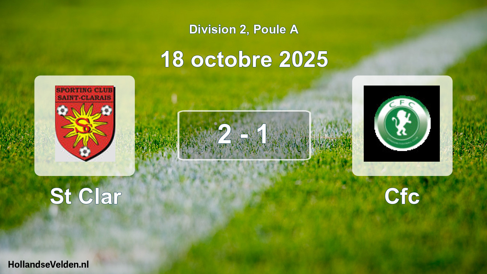 Match joué: St Clar - Cfc 2 - 1 (18 octobre 2025)