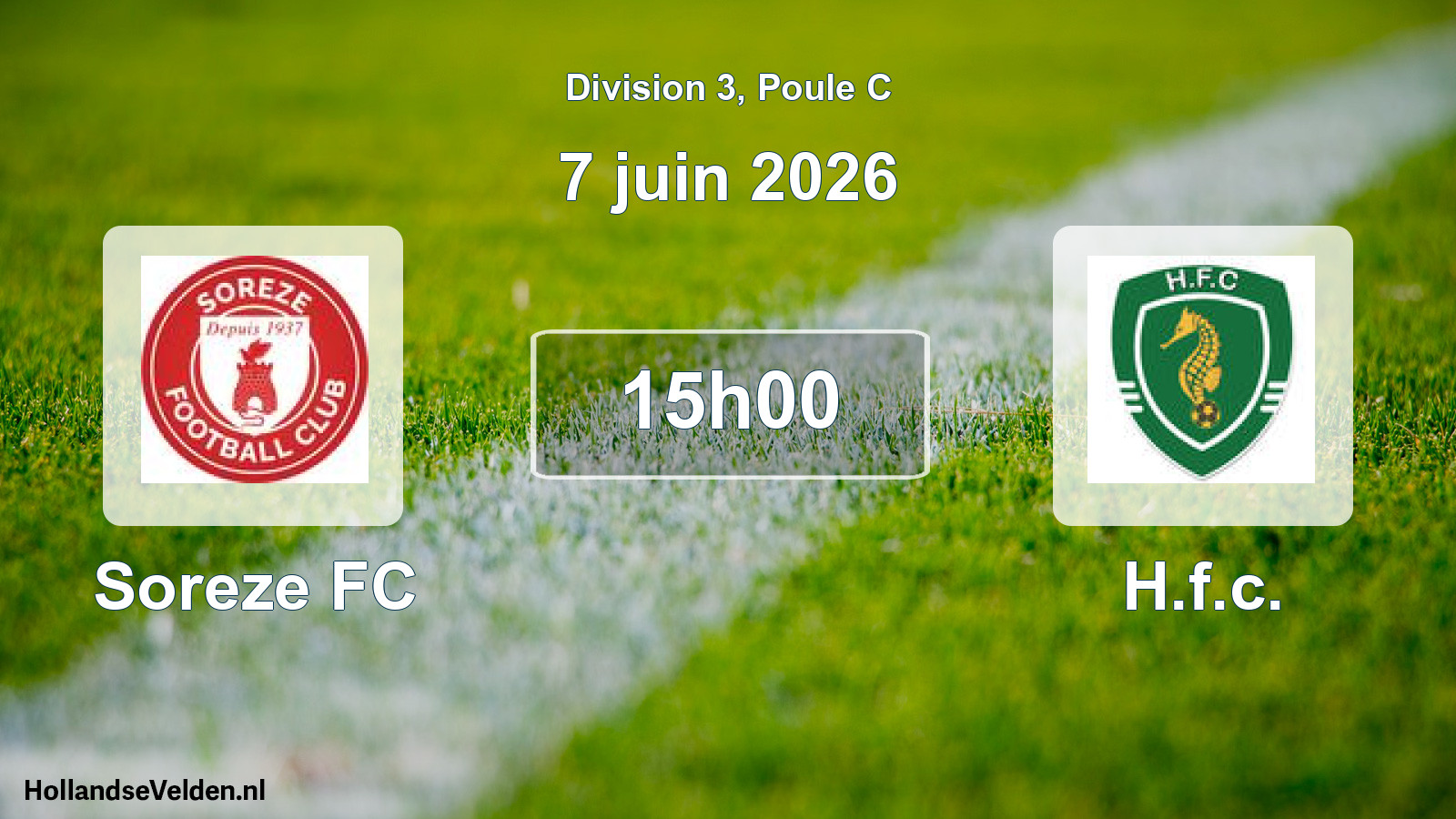Match programmé: Soreze FC - H.f.c. (7 juin 2026)