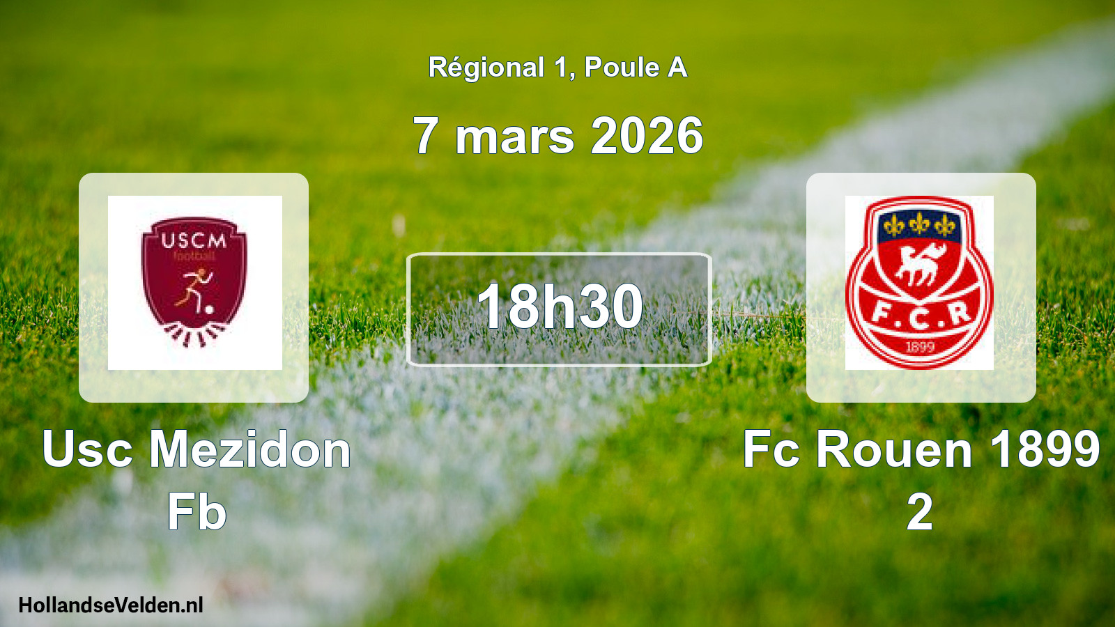 Geplande wedstrijd: Usc Mezidon Fb - Fc Rouen 1899 2 (7 mars 2026)