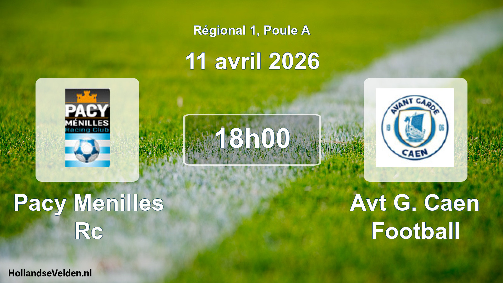 Scheduled Match: Pacy Menilles Rc - Avt G. Caen Football (11 April 2026)