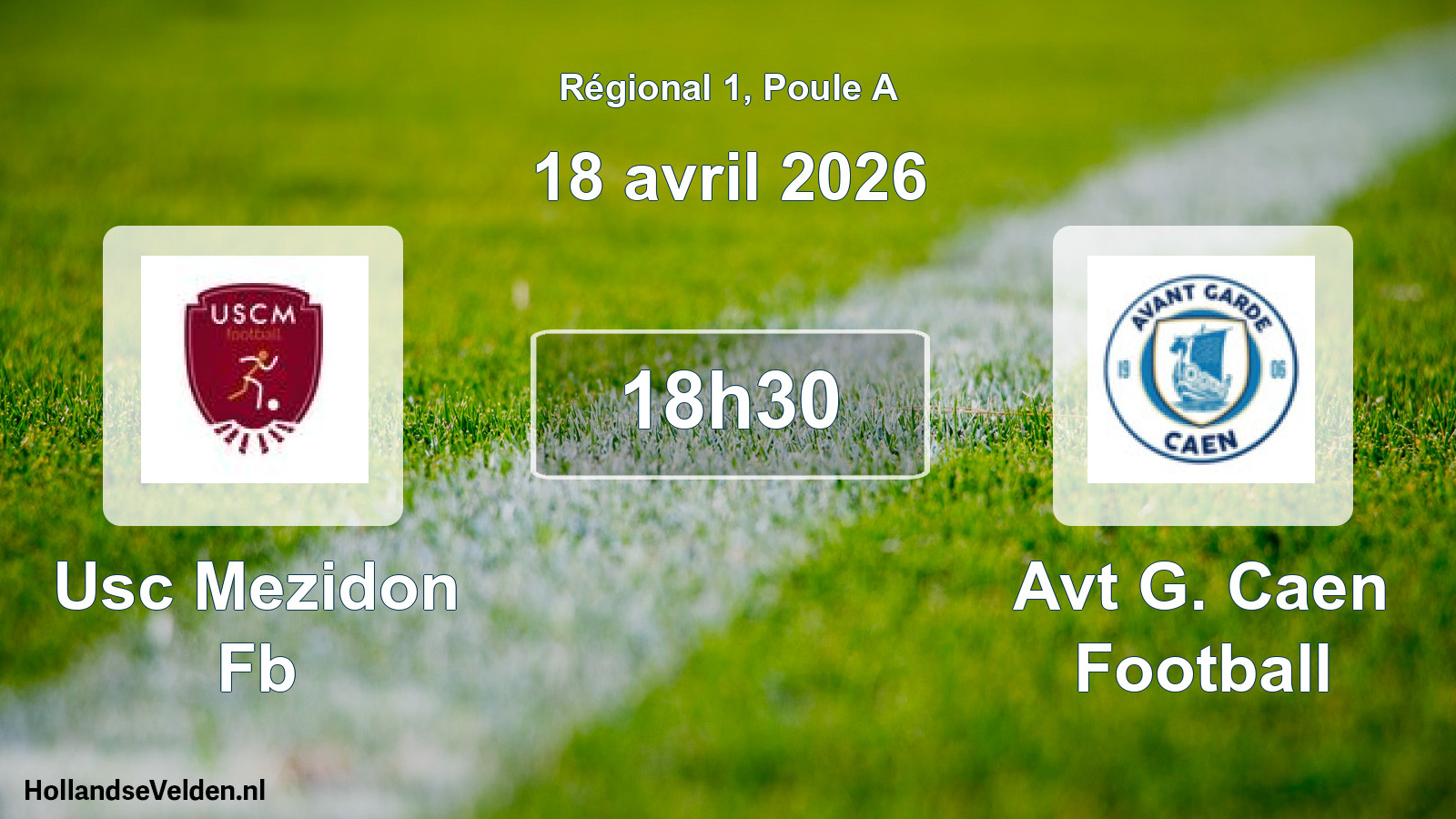 Geplande wedstrijd: Usc Mezidon Fb - Avt G. Caen Football (18 avril 2026)