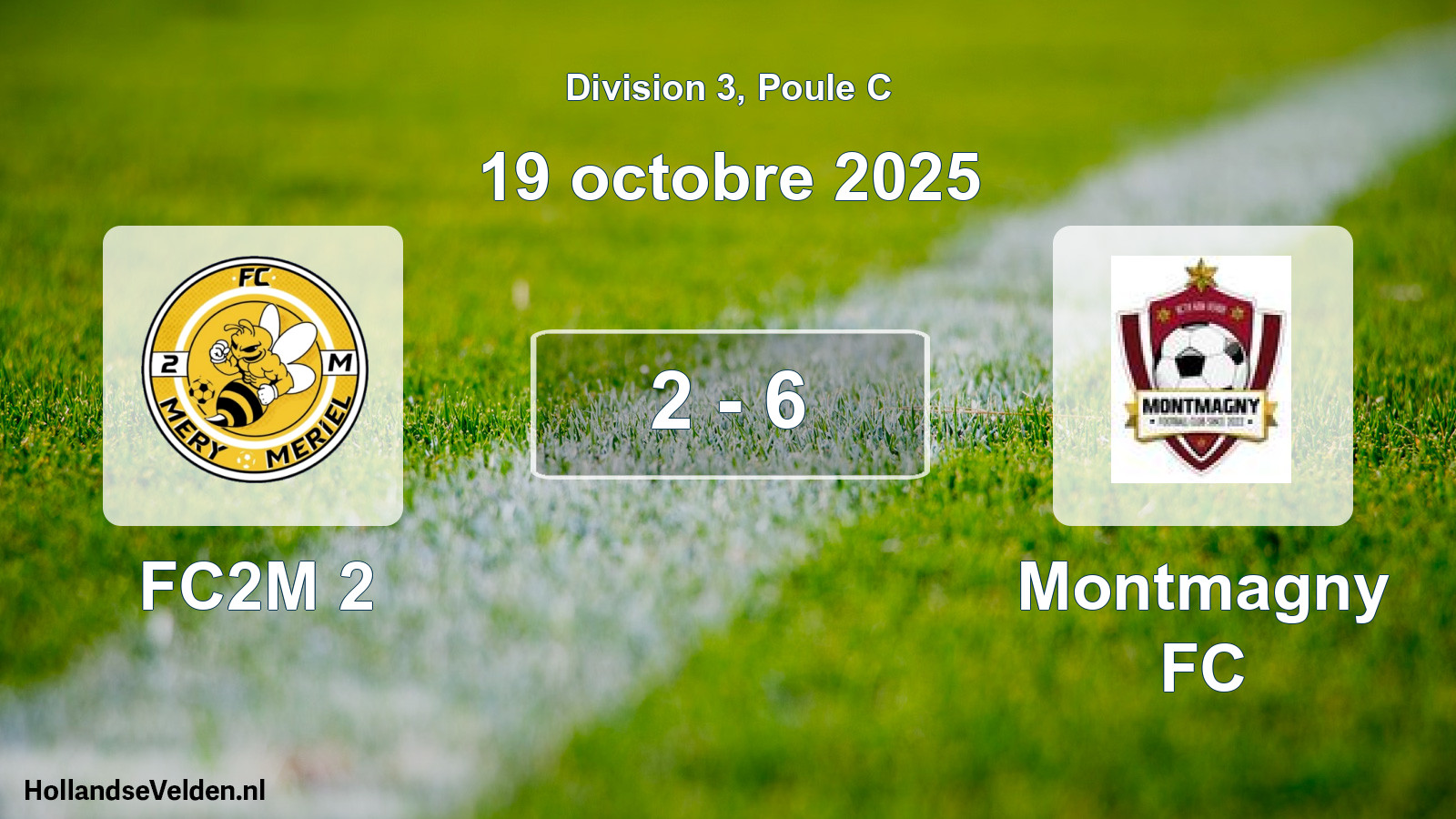 Match joué: FC2M 2 - Montmagny FC 2 - 6 (19 octobre 2025)
