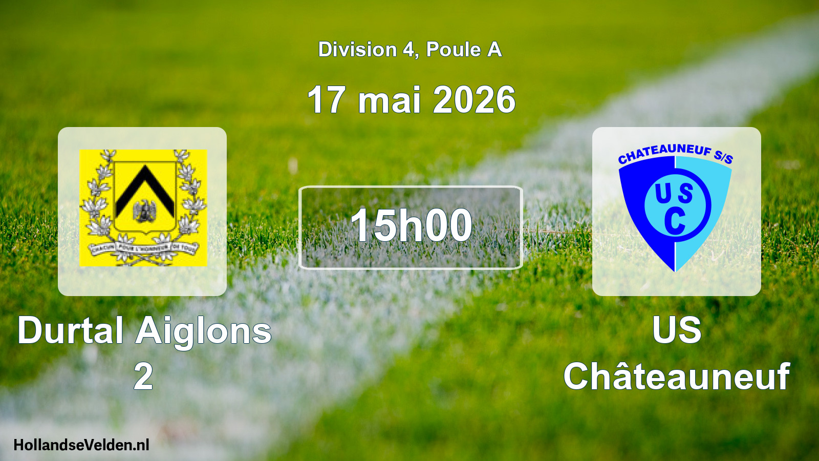 Match programmé: Durtal Aiglons 2 - US Châteauneuf (17 mai 2026)