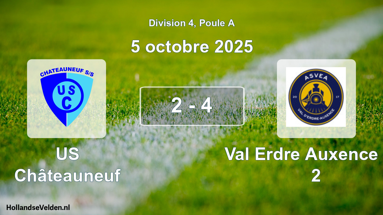 Total number of matches played: US Châteauneuf - Val Erdre Auxence AS 2 2 - 4 (5 October 2025)