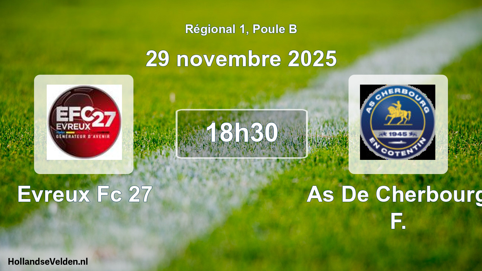 Geplande wedstrijd: Evreux Fc 27 - As De Cherbourg F. (29 november 2025)