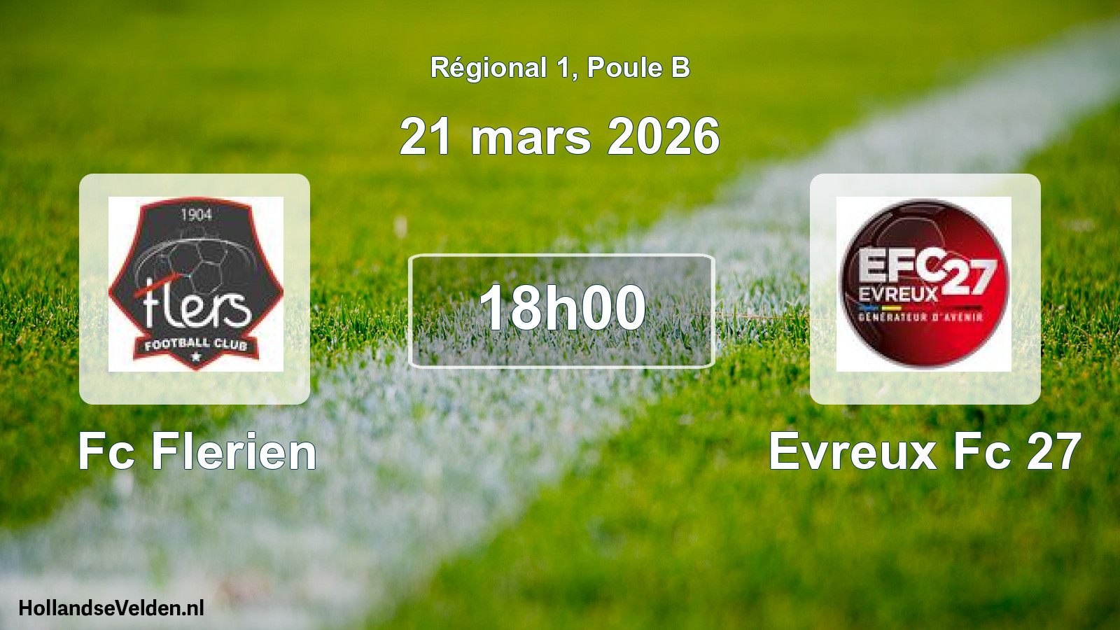 Geplande wedstrijd: Fc Flerien - Evreux Fc 27 (21 mars 2026)