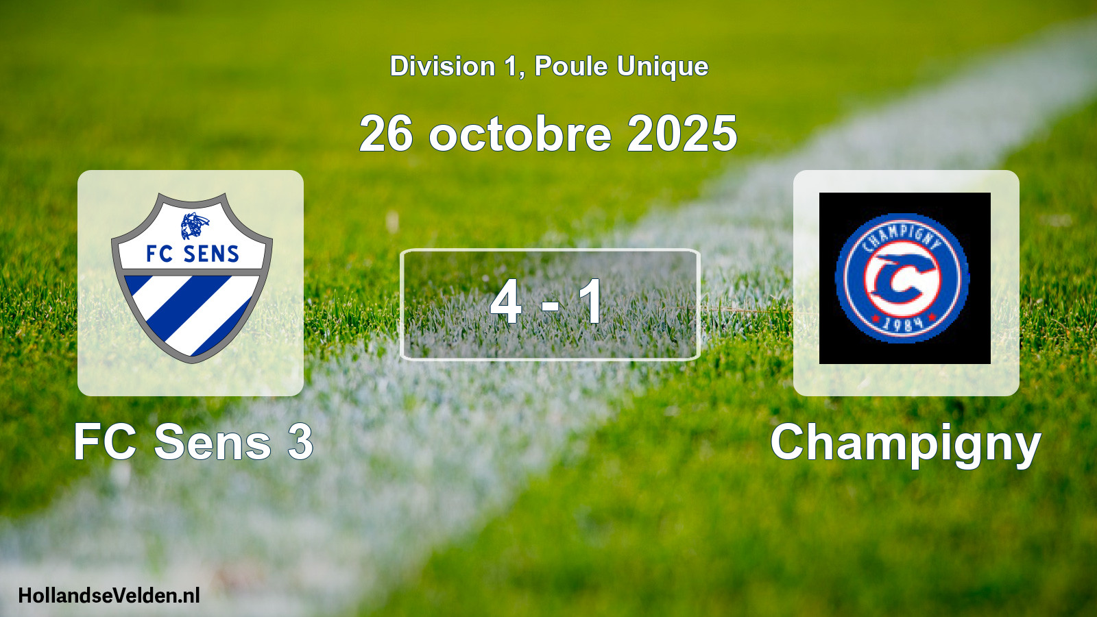 Total number of matches played: FC Sens 3 - AFC Champigny-sur-Yonne 4 - 1 (26 October 2025)