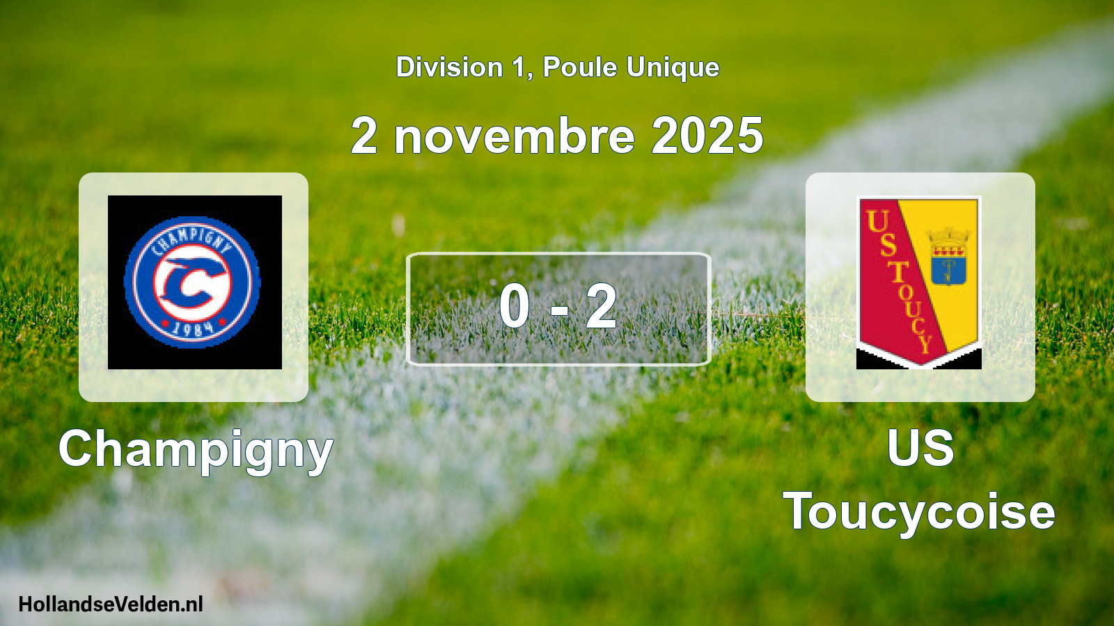 Total number of matches played: AFC Champigny-sur-Yonne - US Toucycoise 0 - 2 (2 November 2025)