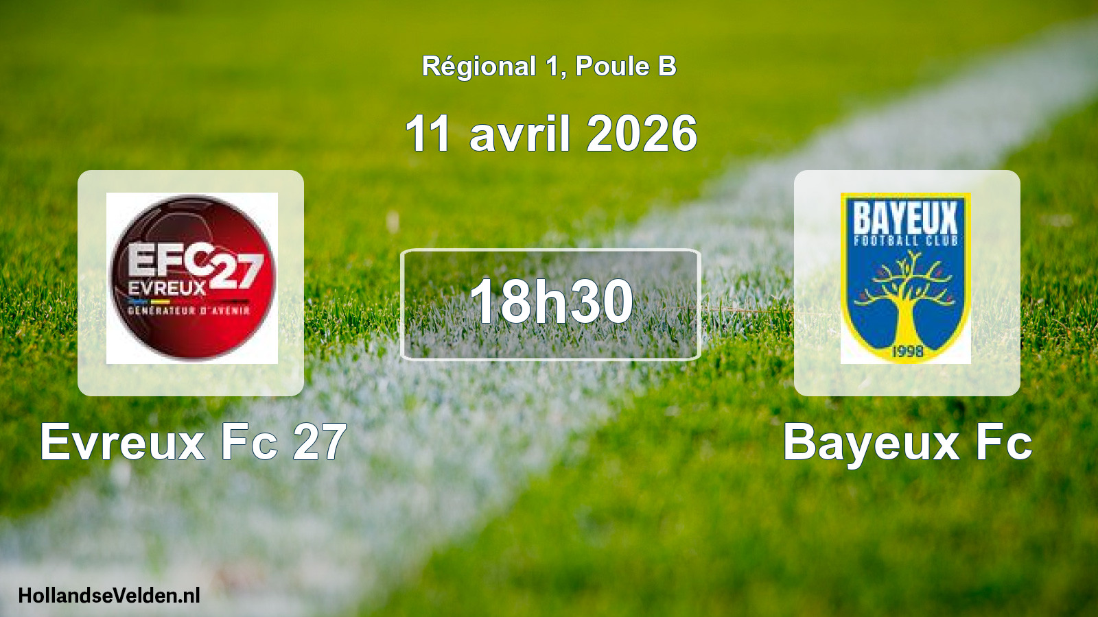 Geplande wedstrijd: Evreux Fc 27 - Bayeux Fc (11 avril 2026)